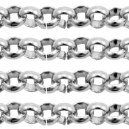 Stainless Steel - Rostfrei Stahl Schmuckzubehör Gliederkette 4mm Antik silber