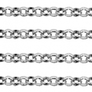 Stainless Steel - Rostfrei Stahl Schmuckzubehör Gliederkette 3mm Antik silber
