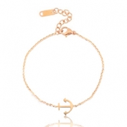 Armbänder aus Stainless Steel - rostfreiem Stahl Anker Rosegold