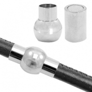 Stainless Steel - Rostfrei Stahl Schmuckzubehör Magnetverschluss Ø6mm Antik silber