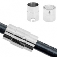 Stainless Steel - Rostfrei Stahl Schmuckzubehör Magnetverschluss Ø8mm Antik silber