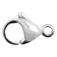 Stainless Steel - Rostfreiem Stahl Schmuckzubehör Karabinerverschluss 13mm Antik silber