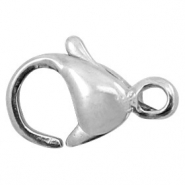 Stainless Steel - Rostfreiem Stahl Schmuckzubehör Karabinerverschluss 9mm Antik silber