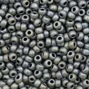 Miyuki Rocailles 8/0 Metallic matte silver grey 8-2002