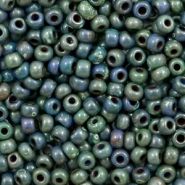 Miyuki Rocailles 8/0 Opaque picasso dark teal 8-4516