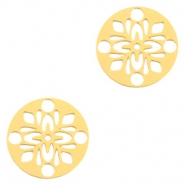 Bohemian Anhänger rund 14mm Gold