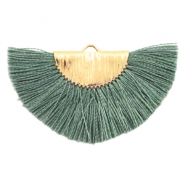 Perlen Quaste Anhänger Gold-army green