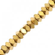 Hämatit Perlen Facett Disc Gold