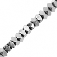 Hämatit Perlen Facett Disc Silver grey