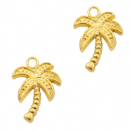 Basic quality Metall Anhänger Palme Gold (nickelefrei)