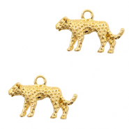 Basic quality Metall Anhänger Leopard Gold (nickelefrei)