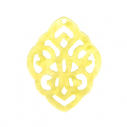 Resin Anhänger Rhombus Barock Sunshine yellow