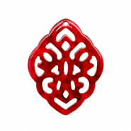 Resin Anhänger Rhombus Barock Cherry red