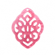 Resin Anhänger Rhombus Barock Mellow rose