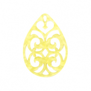 Resin Anhänger Tropfen Barock Sunshine yellow