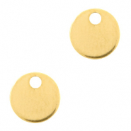 Stainless Steel - Rostfreiem Stahl Anhänger 8mm rund Gold