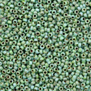Miyuki Rocailles 15/0 Opaque picasso turquoise blue 15-4514
