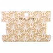 Schmuck Karten 'with love' Art Deco Brown