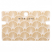 Schmuck Karten 'with love' Art Deco Brown