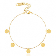 Armbänder aus Stainless Steel - Rostfreiem Stahl Munze Gold