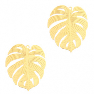 Bohemian Anhänger tropisches Blatt Gold (Nickelfrei)