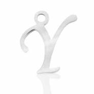 Stainless Steel - Rostfrei Stahl Anhänger Initial Y Silber