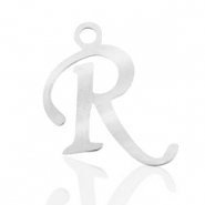 Stainless Steel - Rostfrei Stahl Anhänger Initial R Silber