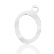 Stainless Steel - Rostfrei Stahl Anhänger Initial O Silber