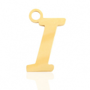 Stainless Steel - Rostfrei Stahl Anhänger Initial I Gold