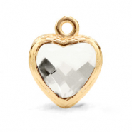 Anhänger Kristallglas Herz Crystal-gold