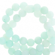 Naturstein Perlen Quarz 8mm matt Turquoise green