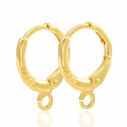 Metall Zubehör TQ Ohrringe verschliessbar mit Öse 12mm Gold