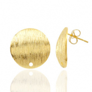 Metall Zubehör TQ Ohrstecker 15mm mit Öse Gold