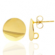 Metall Zubehör TQ Ohrstecker 12mm mit Öse Gold