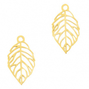 Stainless Steel - Rostfreiem Stahl Anhänger Blatt Gold