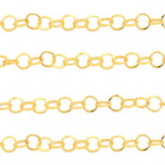 Stainless Steel - Rostfrei Stahl Schmuckzubehör Gliederkette Gold