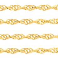 Stainless Steel - Rostfrei Stahl Schmuckzubehör weave Gliederkette Gold