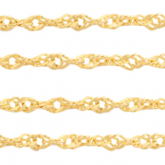 Stainless Steel - Rostfrei Stahl Schmuckzubehör weave Gliederkette Gold
