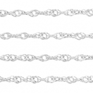 Stainless Steel - Rostfrei Stahl Schmuckzubehör weave Gliederkette Silber