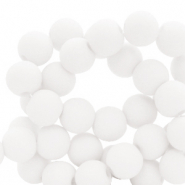 8 mm Acryl Perlen matt White