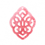 Resin Anhänger Rhombus Barock Fruit dove pink