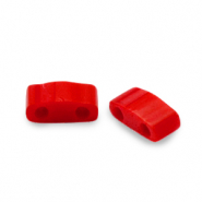 Miyuki Perlen half tila 5x2.3mm Opaque red HTL-408