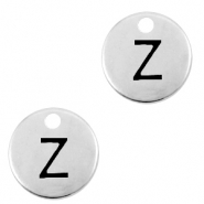Metall Anhänger DQ Initiale Z Antik silber (Nickelfrei)