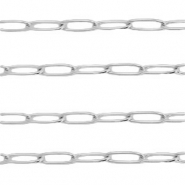 Stainless Steel - Rostfrei Stahl Schmuckzubehör Gliederkette Silber