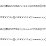 Stainless Steel - Rostfrei Stahl Schmuckzubehör Gliederkette Silber