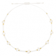 Armbänder Pearl Miyuki White
