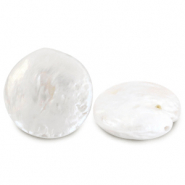 BQ Süsswasserperlen coin Pearl white
