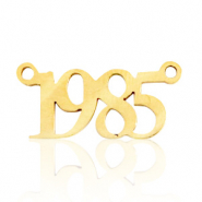 Stainless Steel - Rostfrei Stahl Anhänger/Zwischenstück Jahr 1985 Gold