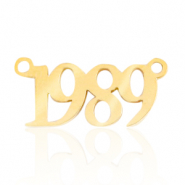 Stainless Steel - Rostfreiem Stahl Anhänger/Zwischenstück Jahr 1989 Gold