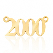 Stainless Steel - Rostfrei Stahl Anhänger/Zwischenstück Jahr 2000 Gold